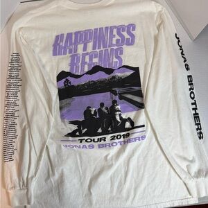 Jonas Brothers Happiness Begins Tour white long sleeve shirt